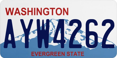 WA license plate AYW4262