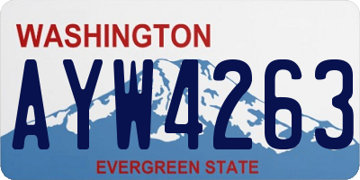 WA license plate AYW4263