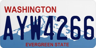 WA license plate AYW4266