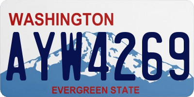 WA license plate AYW4269