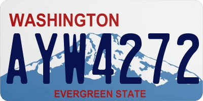 WA license plate AYW4272