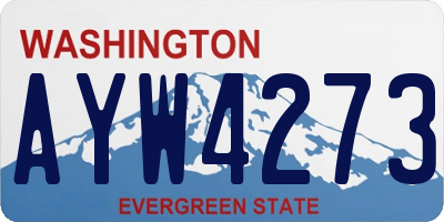 WA license plate AYW4273