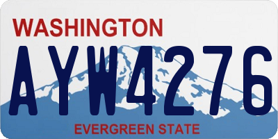 WA license plate AYW4276