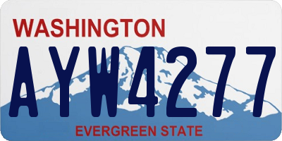 WA license plate AYW4277