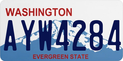 WA license plate AYW4284