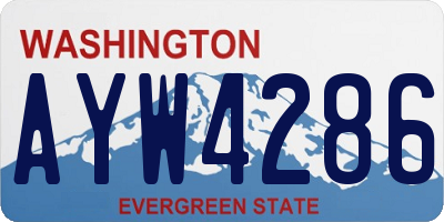 WA license plate AYW4286