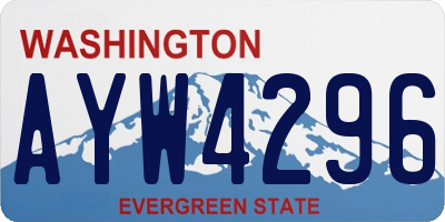 WA license plate AYW4296