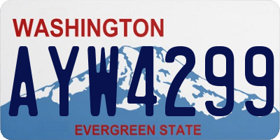 WA license plate AYW4299