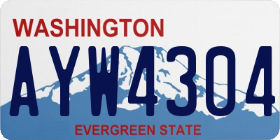 WA license plate AYW4304