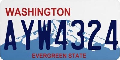 WA license plate AYW4324