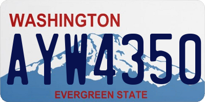 WA license plate AYW4350