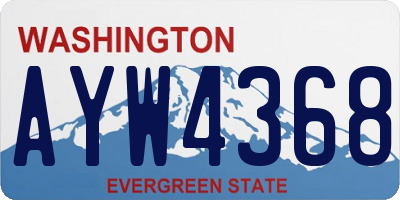 WA license plate AYW4368