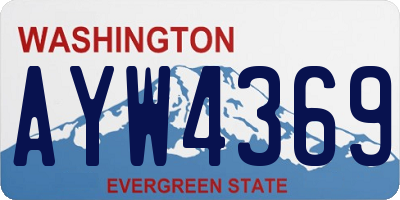 WA license plate AYW4369