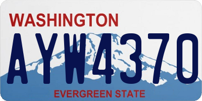 WA license plate AYW4370