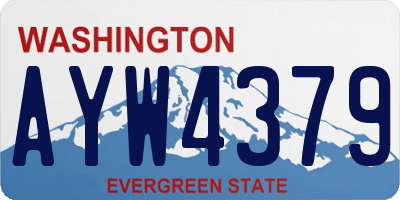 WA license plate AYW4379