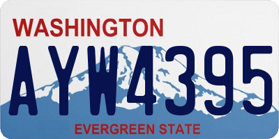 WA license plate AYW4395