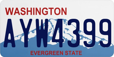 WA license plate AYW4399