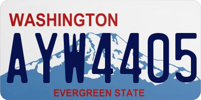 WA license plate AYW4405