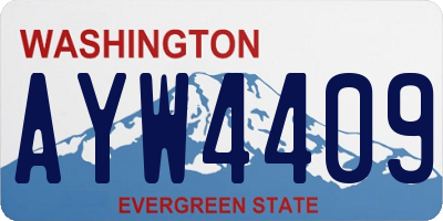 WA license plate AYW4409