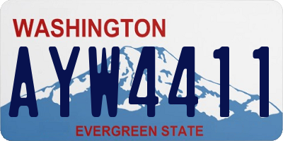 WA license plate AYW4411