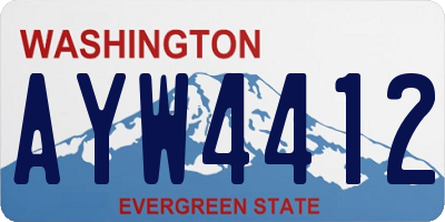 WA license plate AYW4412