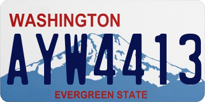 WA license plate AYW4413