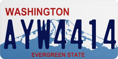 WA license plate AYW4414