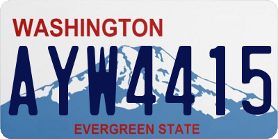 WA license plate AYW4415