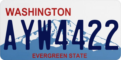 WA license plate AYW4422