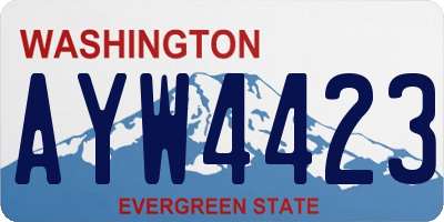 WA license plate AYW4423