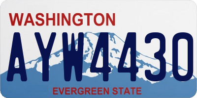 WA license plate AYW4430