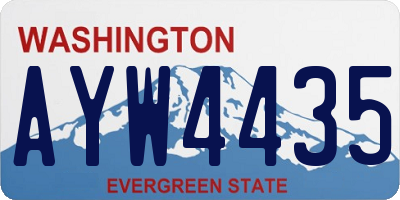 WA license plate AYW4435