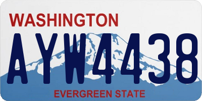 WA license plate AYW4438