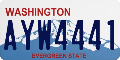 WA license plate AYW4441