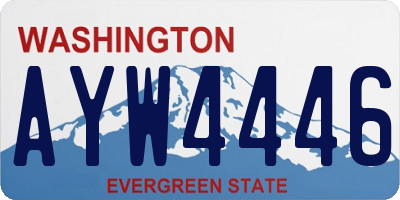 WA license plate AYW4446