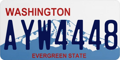 WA license plate AYW4448