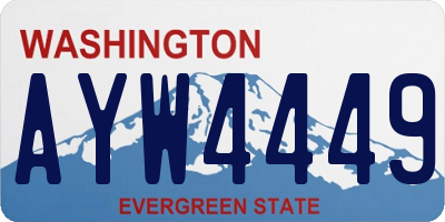 WA license plate AYW4449