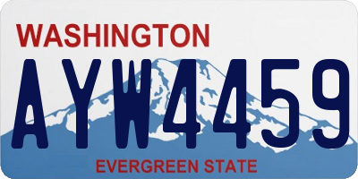 WA license plate AYW4459