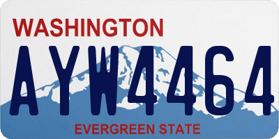 WA license plate AYW4464