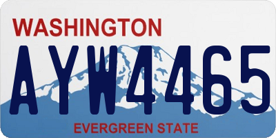 WA license plate AYW4465