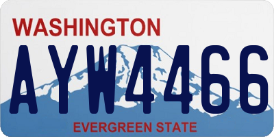 WA license plate AYW4466