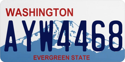 WA license plate AYW4468