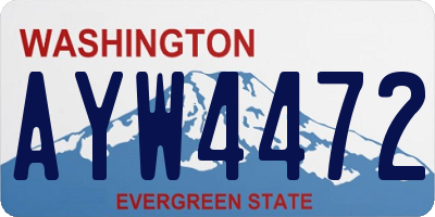 WA license plate AYW4472