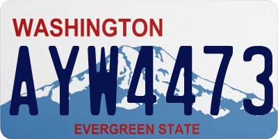 WA license plate AYW4473