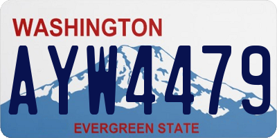 WA license plate AYW4479