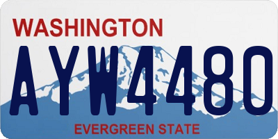 WA license plate AYW4480