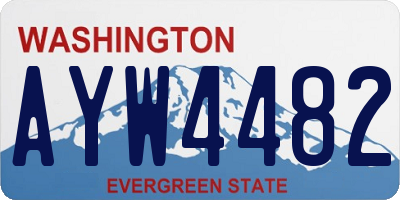 WA license plate AYW4482