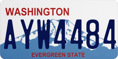 WA license plate AYW4484