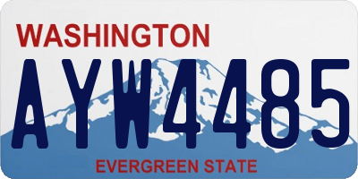 WA license plate AYW4485