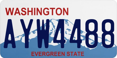 WA license plate AYW4488